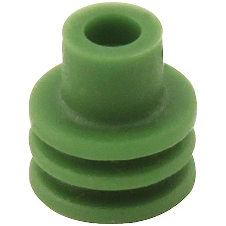 Allstar Performance Weather Pack Connector 20-18 Gauge Seals; Green, 10PK ALL76281